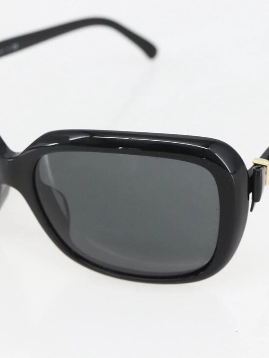 CHANEL Ribbon COCO Mark Sunglasses plastic Black 5171-A CC Auth 161639 main image 11